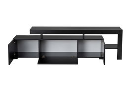 Hanah Home Beliz - Soporte de TV Madera Negro
